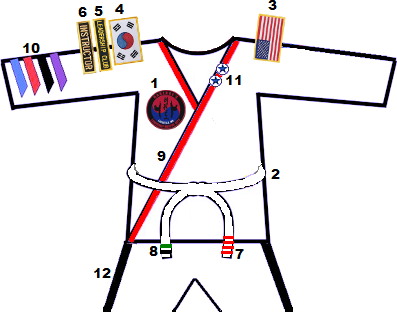 The Taekwondo Uniform, Or Dobok, Represents A Student's - Carmine (397x312)