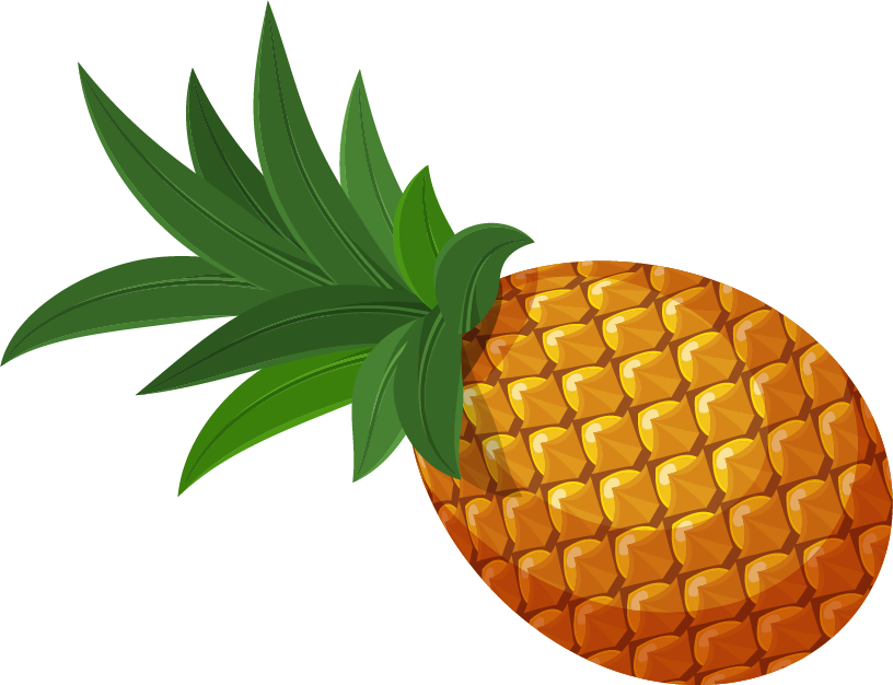 Png Pineapple Vector Material - Piña Png (816x626)