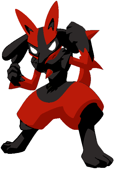 Benevolence - - Pokemon Lucario Red (400x591)