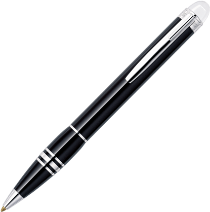 Starwalker Platinum Resin Ballpoint Pen - Montblanc Starwalker Black Resin Ballpoint (500x500)