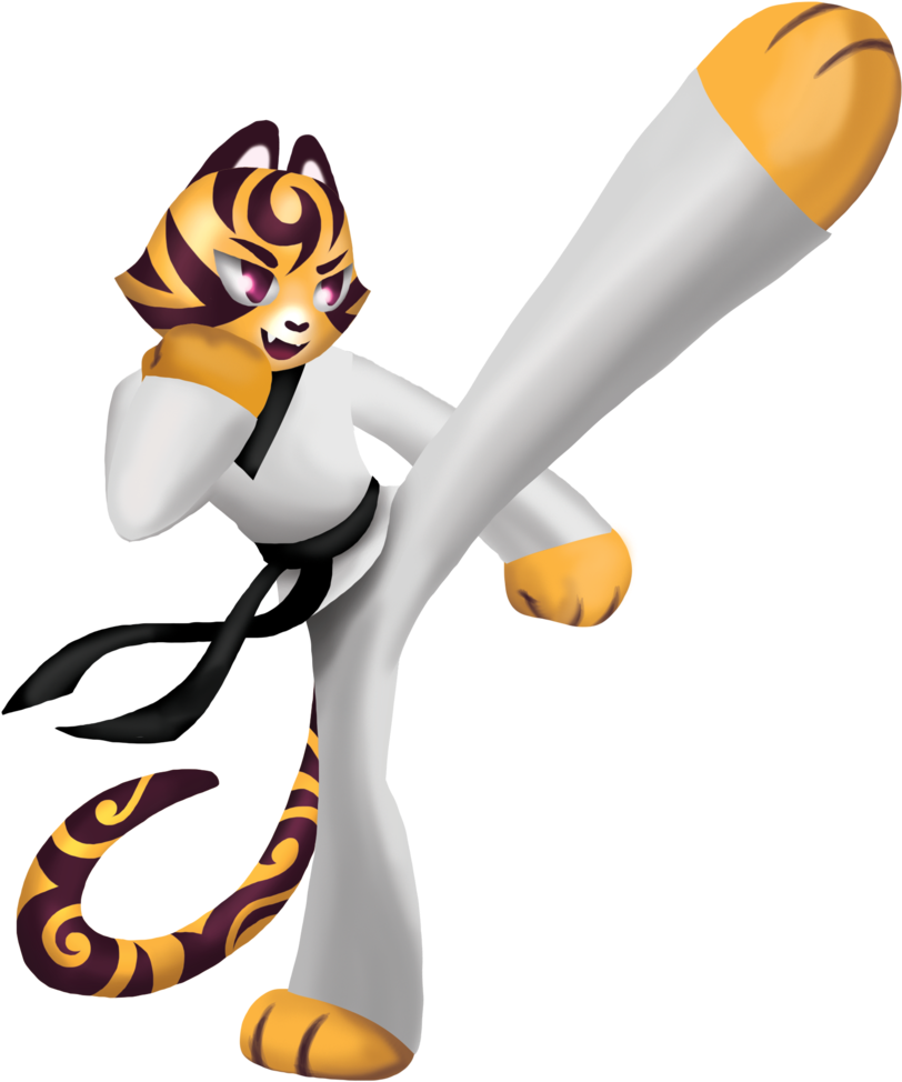 River Taekwondo Tiger By Snowboardleopard River Taekwondo - Taekwondo Kick Tiger (1024x1170)