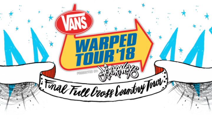 2018 Vans Warped Tour®, Presented By Journeys® Lineup - Vans Warped Tour 2018 Logo (720x405)