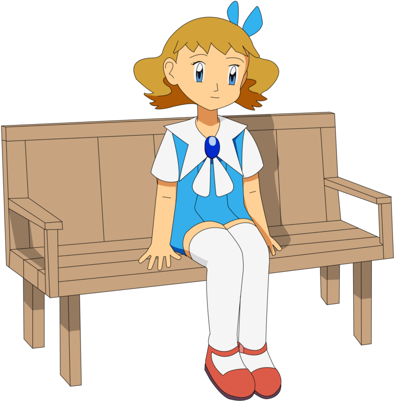 Molly Sitting On The Bench By Ottermiikun - Bench (887x900)