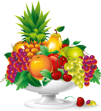 Fruit Plate Vector Art - Fruit Plate Clipart (341x375)