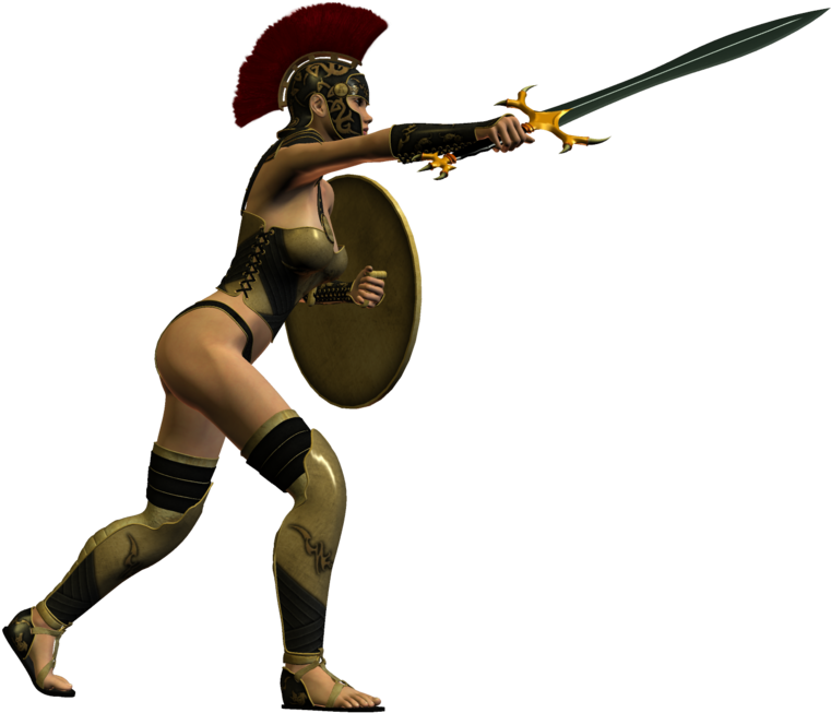 Ecathe 23 2 Spartana - Spartan Woman Warrior Art (800x817)