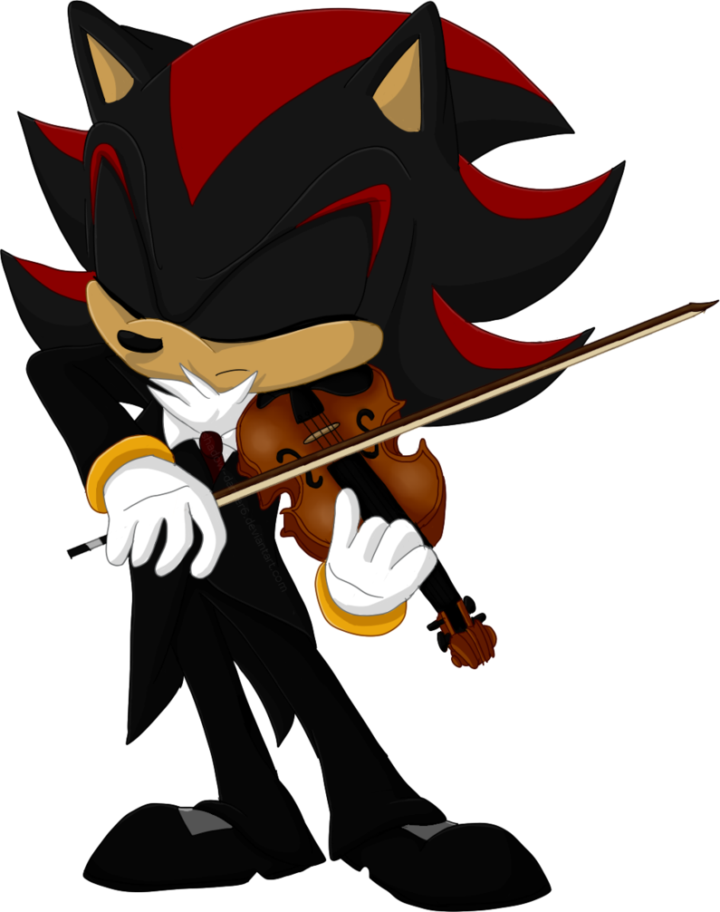 Shadow Violin By Shadow-dancer6 - Shadow The Hedgehog Playing Guitar (795x1006)