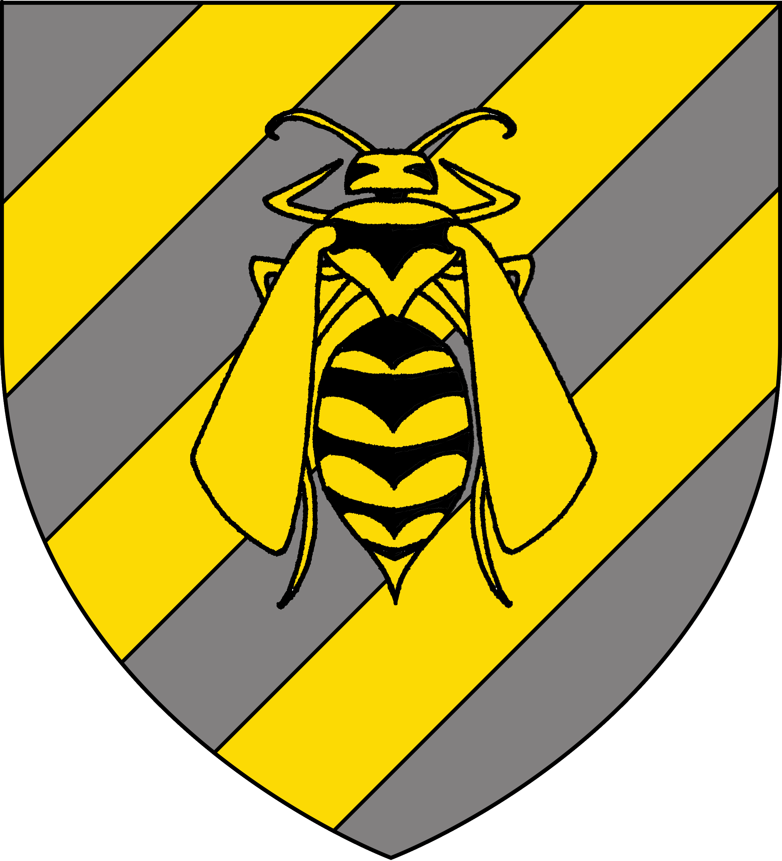 The Cabal Of Eight Pt - Heraldry Wasp Png (2500x2754)