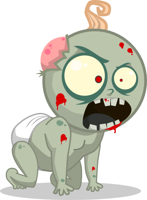 Blog - Baby Zombie Cartoon Png (478x652)