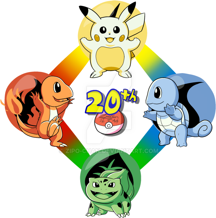 Pokemon 20th Anniversary Drawing By Zipo-chan - Drawing (800x792)
