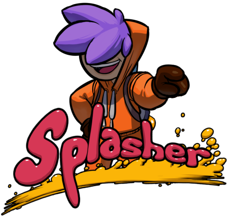 Challenging 2d Platformer Filled With Humor And Surprises - Splasher Logo (450x450)