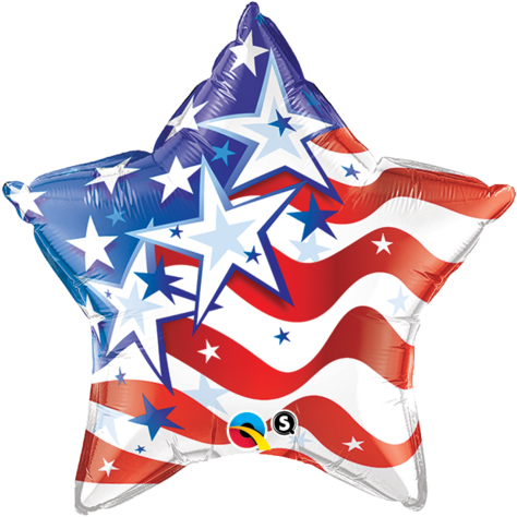 20" Star Foil Stars & Stripes Forever - Balloon (480x480)