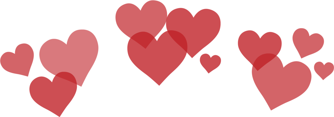 Red Hearts Love Filter Snapchat Crown - Blue Heart Crown Png (1364x480)