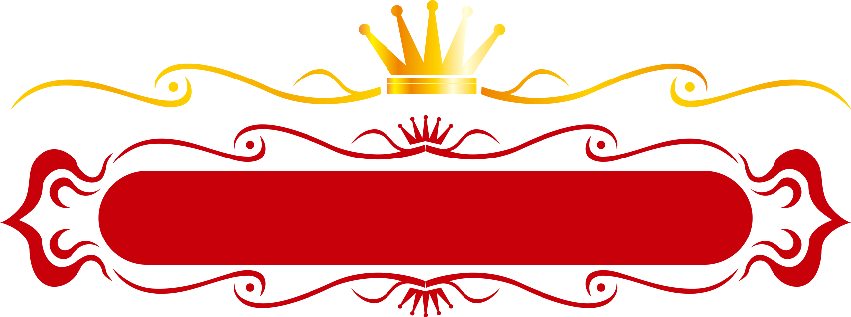 Vector Crown Red Border - Transparent Png Red Border Png (1775x800)
