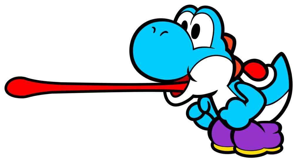 Light Blue Paper Yoshi Vector - Paper Mario Color Splash Yoshi (1024x564)