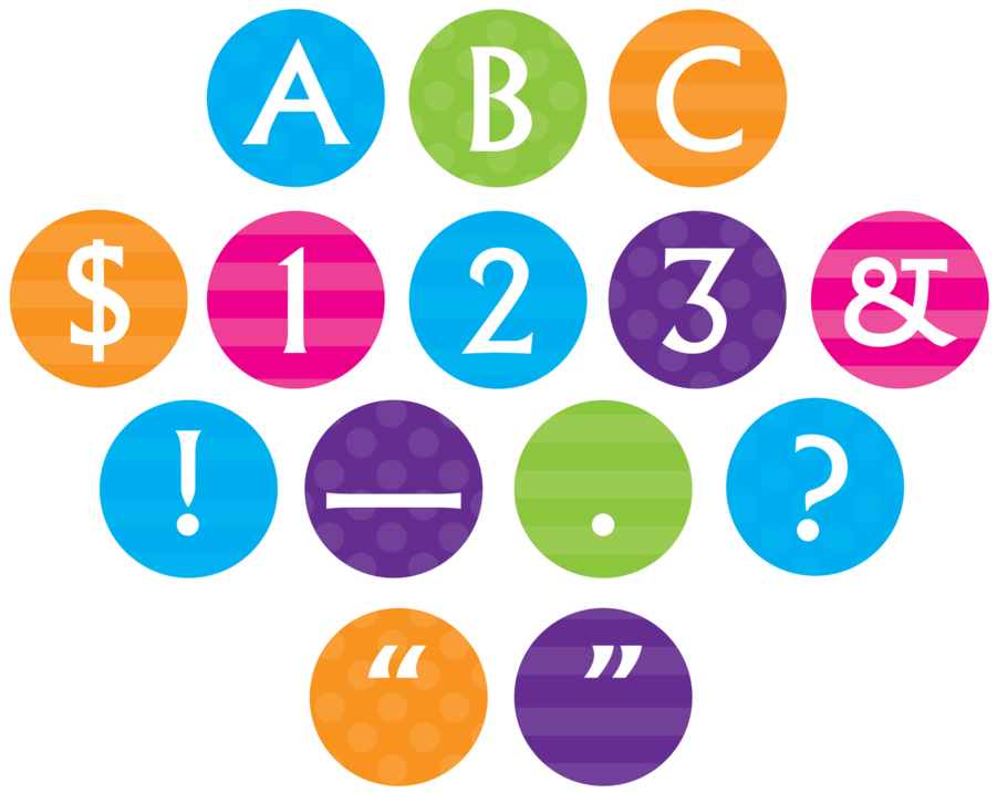 Tcr75401 Sassy Circle Letters Image - White Letters In Black Circles (900x900)