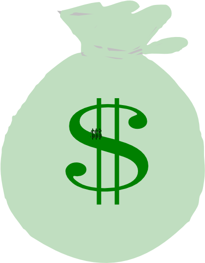 1 Money Bag Clip Art At Clker - Cartoon Green Money Bag (426x593)