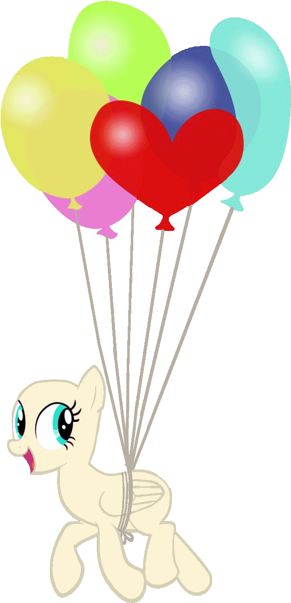 Balloon Pony Base By Pr1m Idea For The Alternative - Mlp Base Balloons (648x1231)