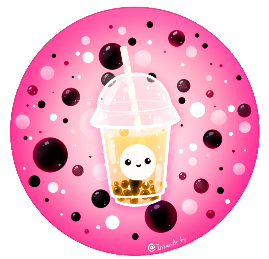 Bubble Tea Pin Design By Insanarty - Design (855x824)