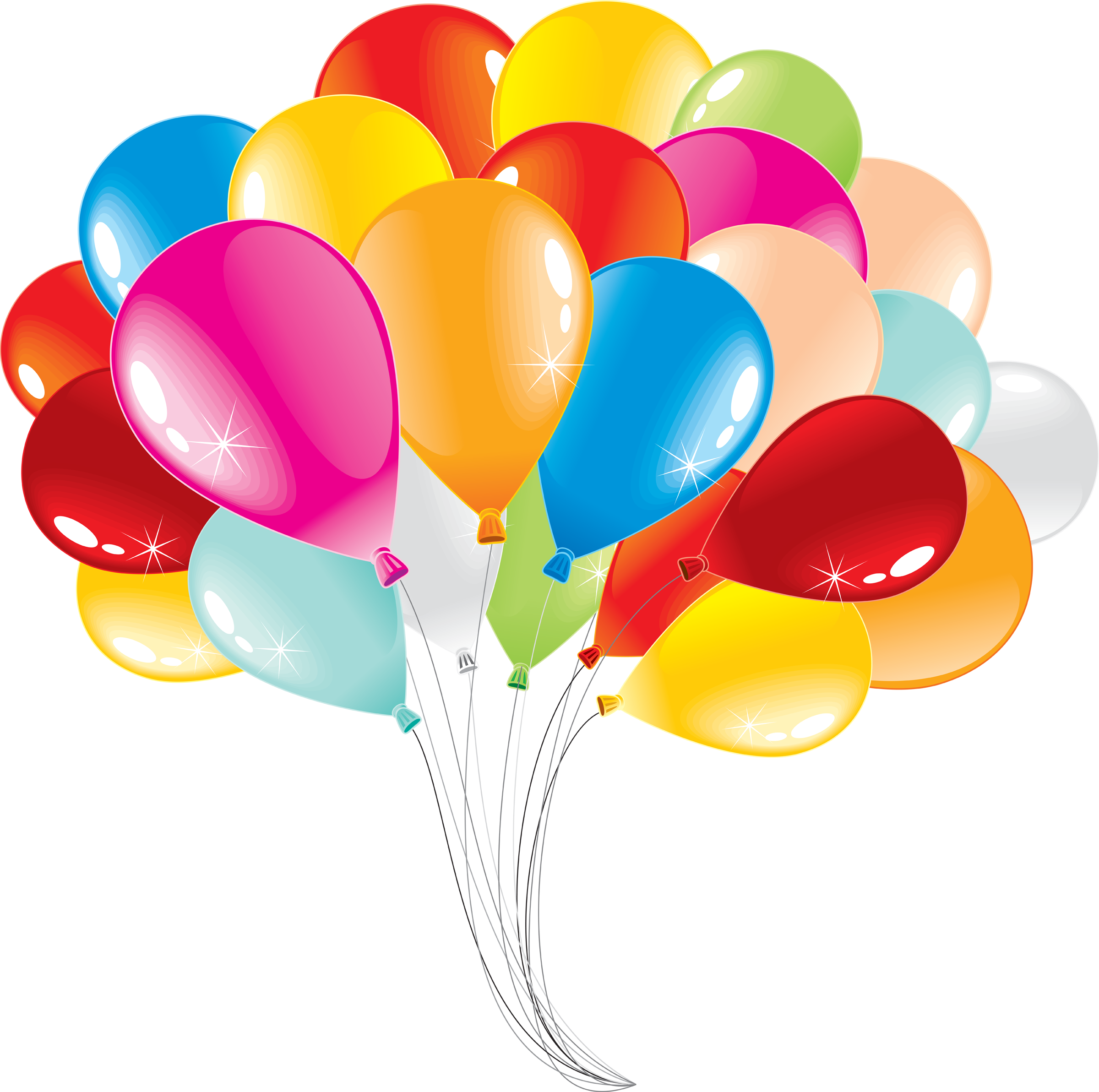 Balloon Stock Photography Birthday Clip Art - Balloons Anniversary Vector Png (2400x2385)