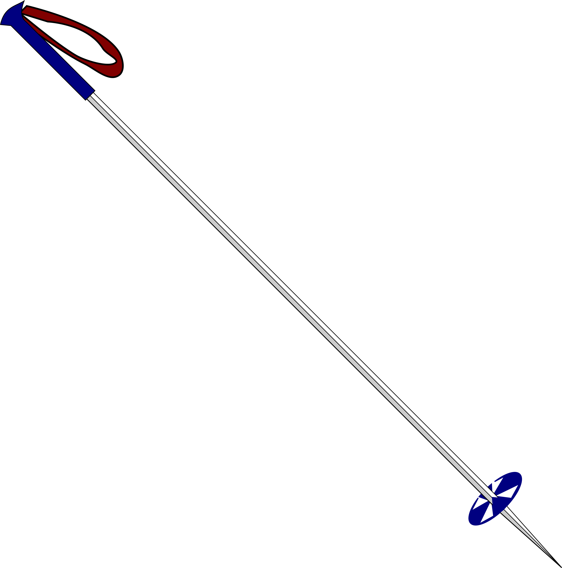Ski Clipart Ski Poles - Ski Pole Clipart (2376x2400)