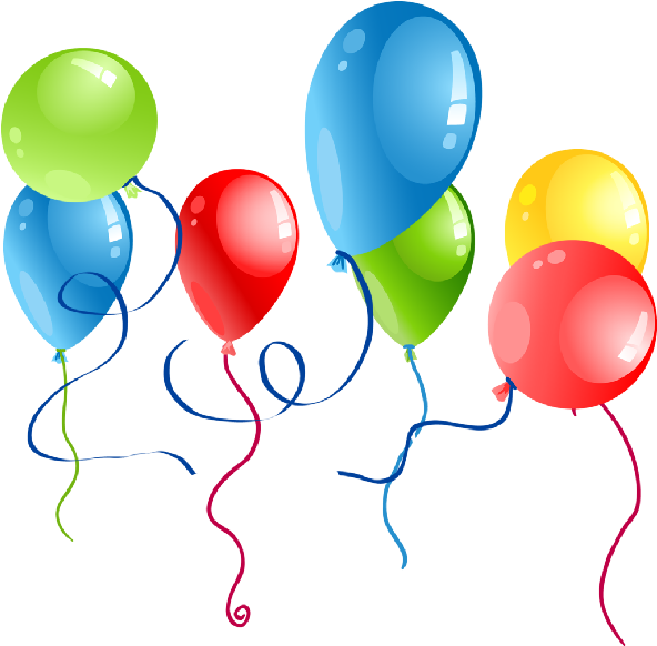 Party Balloons - Party Cartoons Clip Art (600x600)