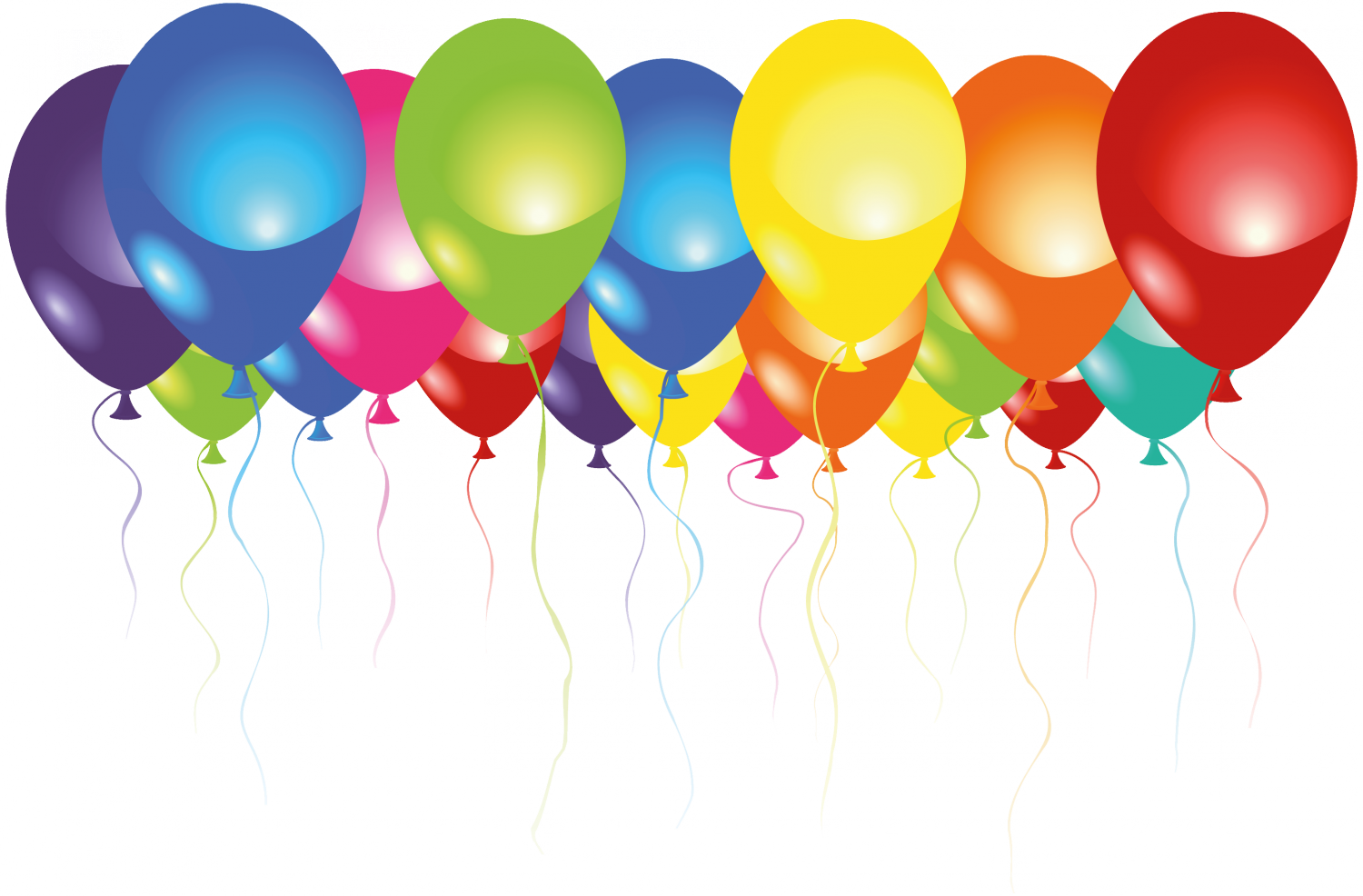 Birthday Cake Gift Balloon Clip Art - Happy Birthday Balloons Logo (1500x986)