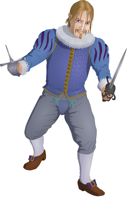 Fencer, Colour, Man, Warrior - Fencing Clipart (415x640)