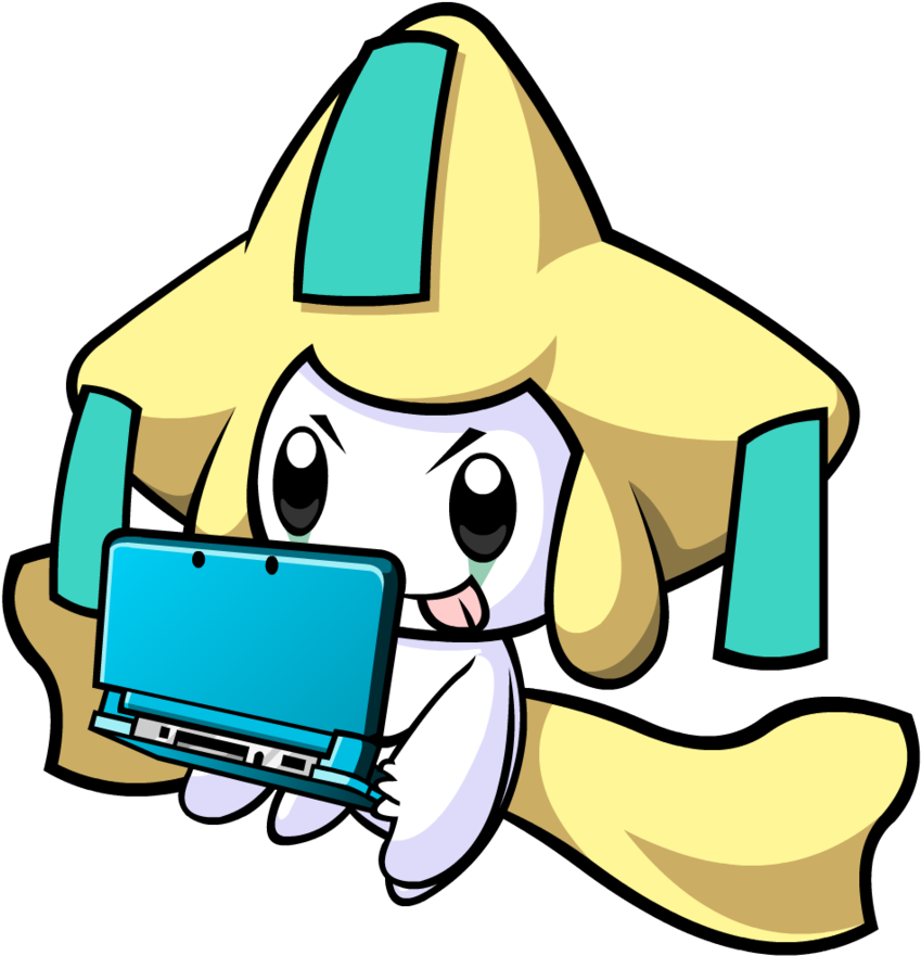 Jirachi On A 3ds By Cowctus - Gamer Jirachi (894x894)
