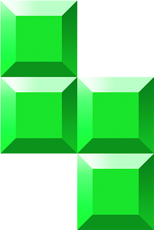 Loved Globally By People Of All Ages And All Cultures, - Green Tetris Block (360x490)