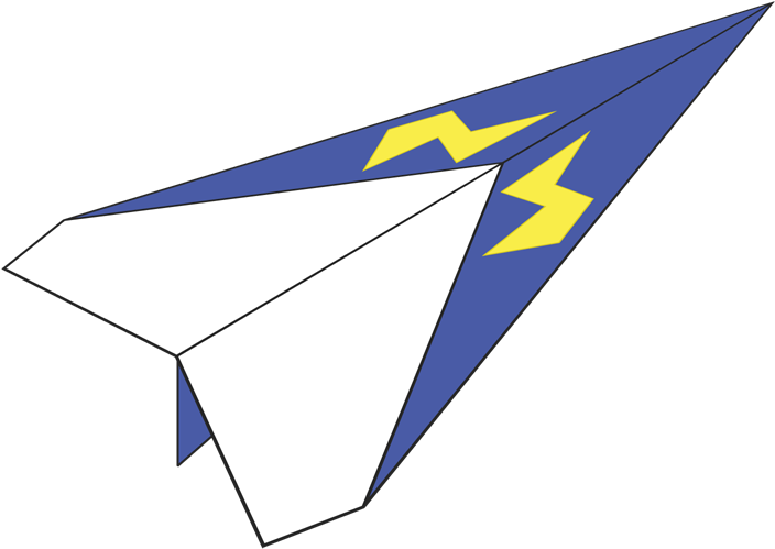 Plane Number - Paper Dart Airplane (730x553)