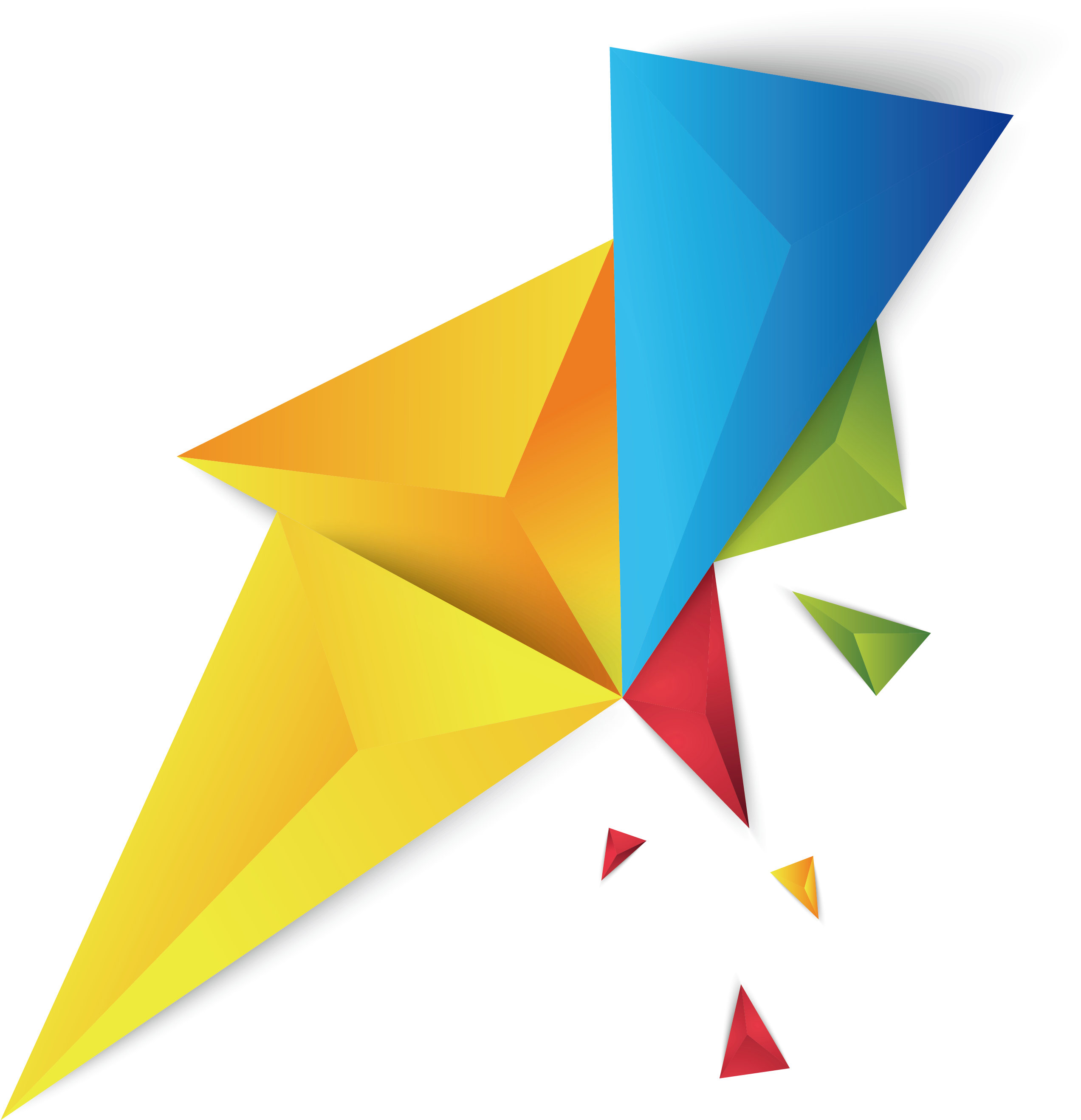 Color Triangle Geometry Shard - Tiangular Color Vector Png (2558x2644)