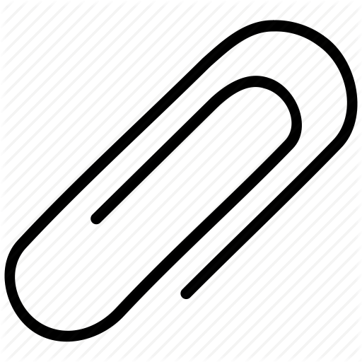 Attach, Attachment, Link, Paperclip Icon - Line Art (512x512)