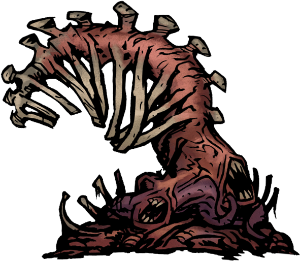 The Formless Flesh - Darkest Dungeon Inchoate Flesh (603x517)