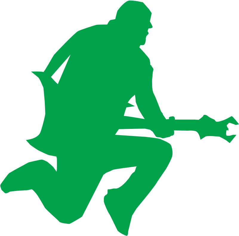 Clipart - Guitar Star - Custom Rock Star Silhouette Mugs (800x800)