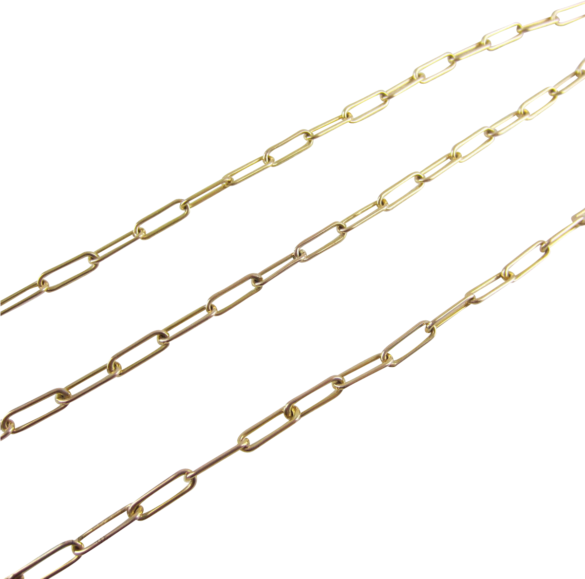 Yellow Gold Paper Clip Chain, 9 Carat Yellow Gold Long - Colored Gold (1200x1200)