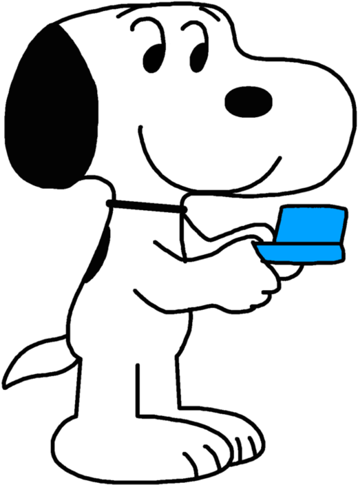 Snoopy Playing Nintendo 3ds By Marcospower1996 - Snoopy Playing Nintendo 3ds By Marcospower1996 (974x820)