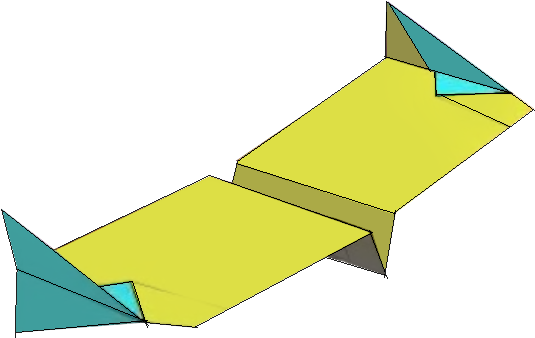 Simple Paper Airplane Flying Wing - Flying Wing Paper Plane (628x524)