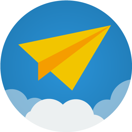 Airplane Paper Plane Ico Icon - Paper Plane Flat Icon (500x500)