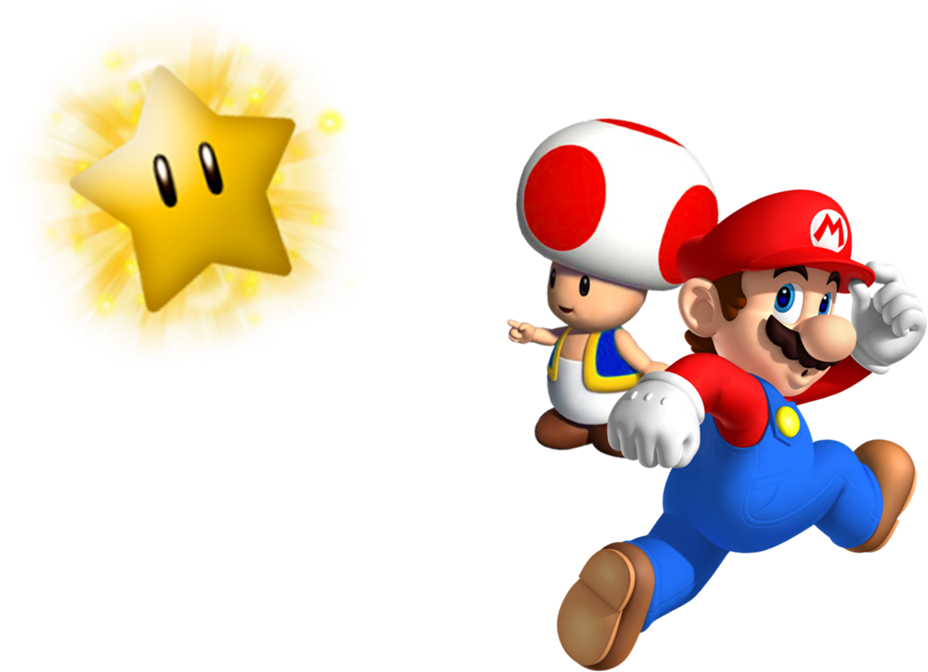 Mario And Toad 1 - Super Mario 3d Land (1000x768)