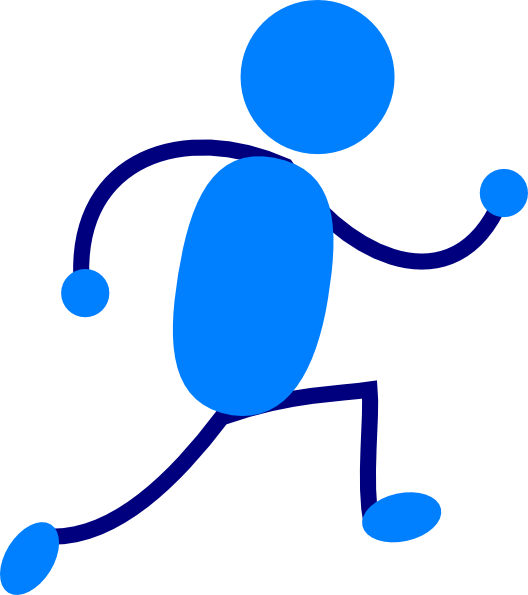 Blue Man Cliparts - Stick Men Clip Art (528x595)