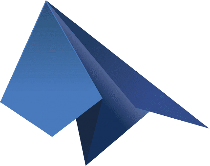 Blue Paper Plane - Paper Plane (850x670)