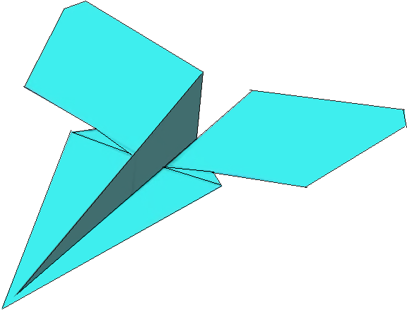 Simple Paper Airplane - Marlin Paper Airplane (575x446)