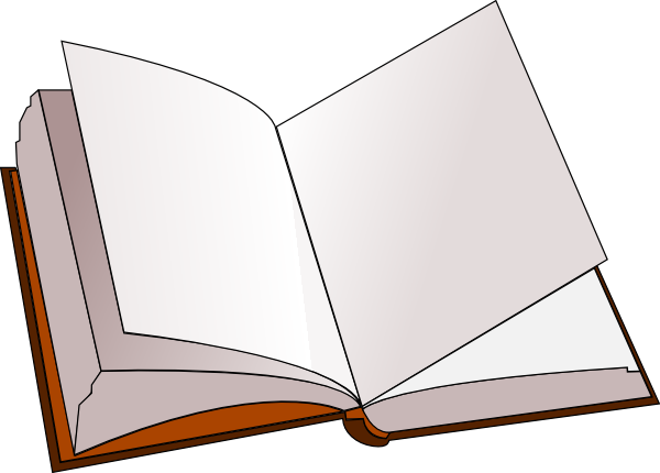 Blank Open Book Clip Art Open Book With Blank Pages - Open Book Clip Art (600x430)