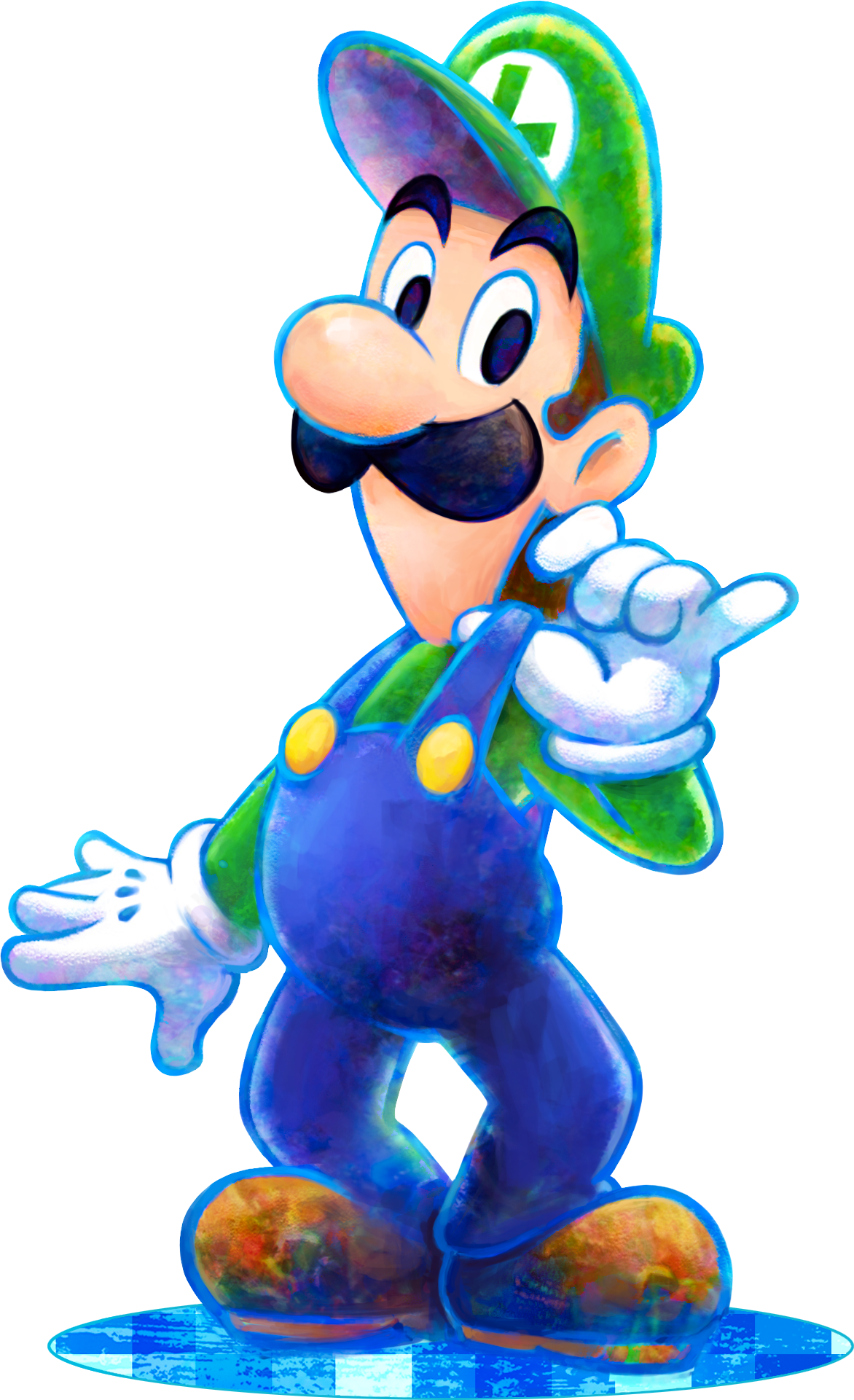 Mario & Luigi Dream Team - Mario And Luigi Dream Team Luigi (1172x1921)