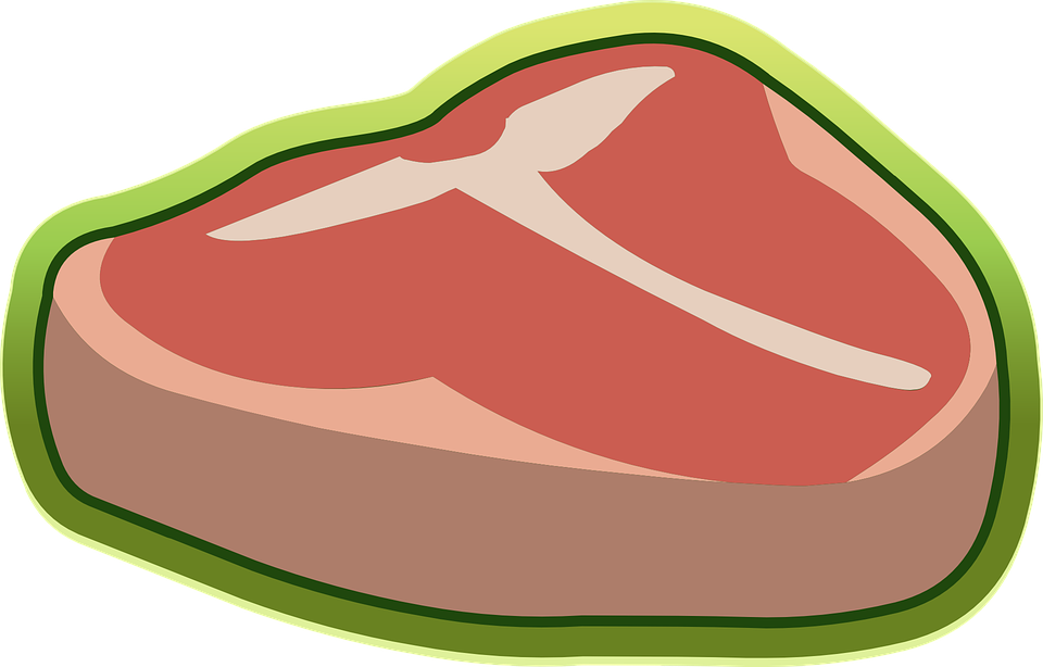 Meat, Steak, Raw, Beef, Sirloin - Gambar Animasi Daging Sapi (960x614)