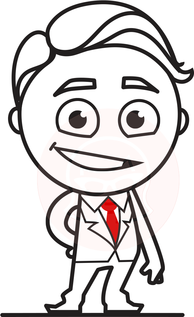 Ben The Banker - Simple Cartoon Character (957x1060)