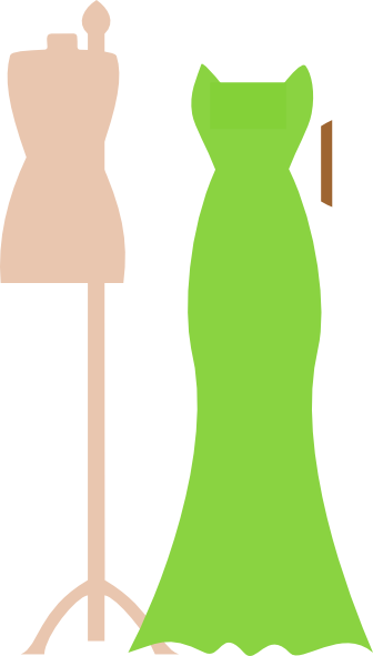 Green Dress Clipart (336x591)