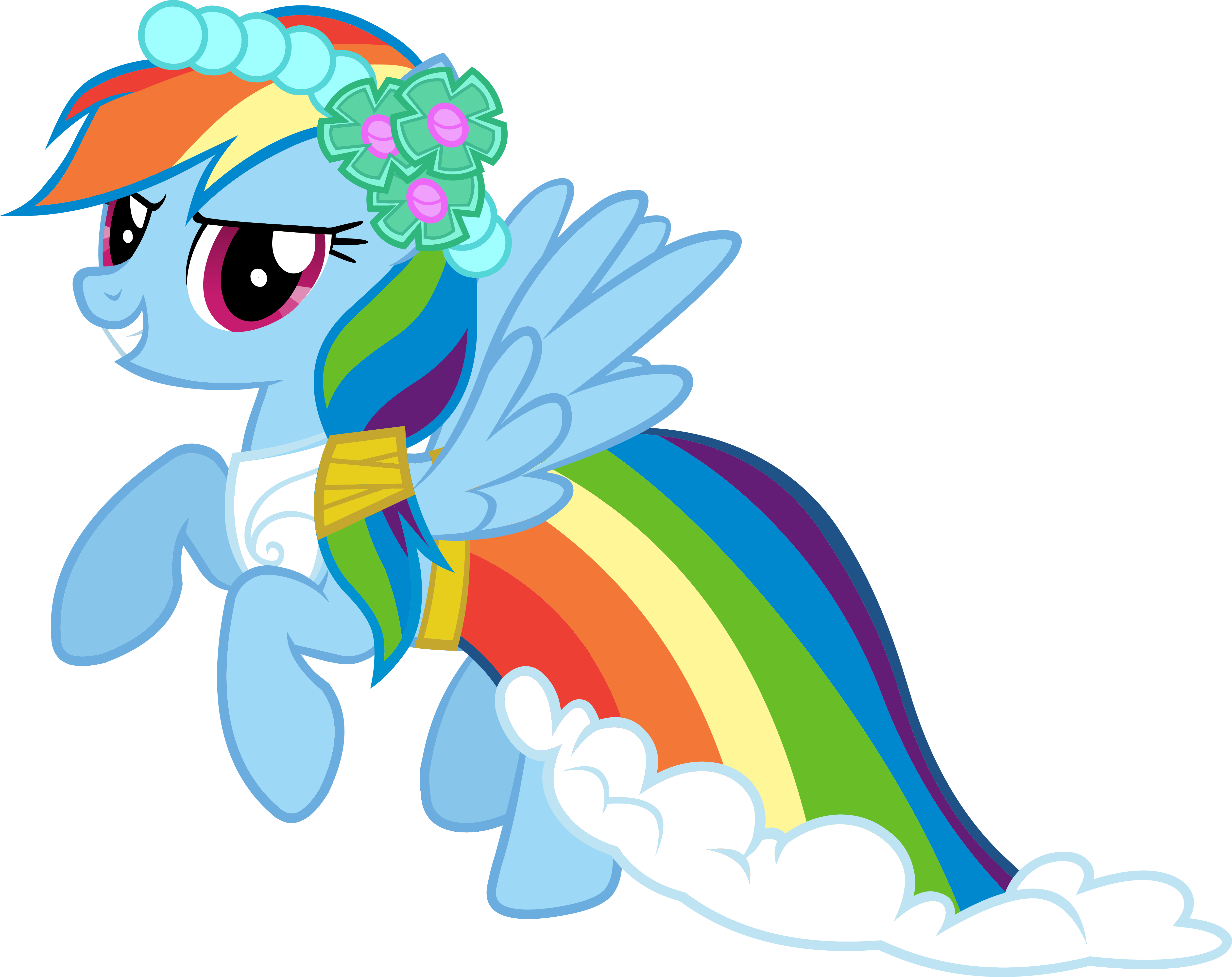Rainbow's Bridesmaid Dress - My Little Pony Rainbow Dash Dress (5000x3966)