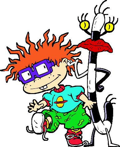 Chuckie And Oblina - Rugrats Gang It's A Jungle Out Here (386x472)
