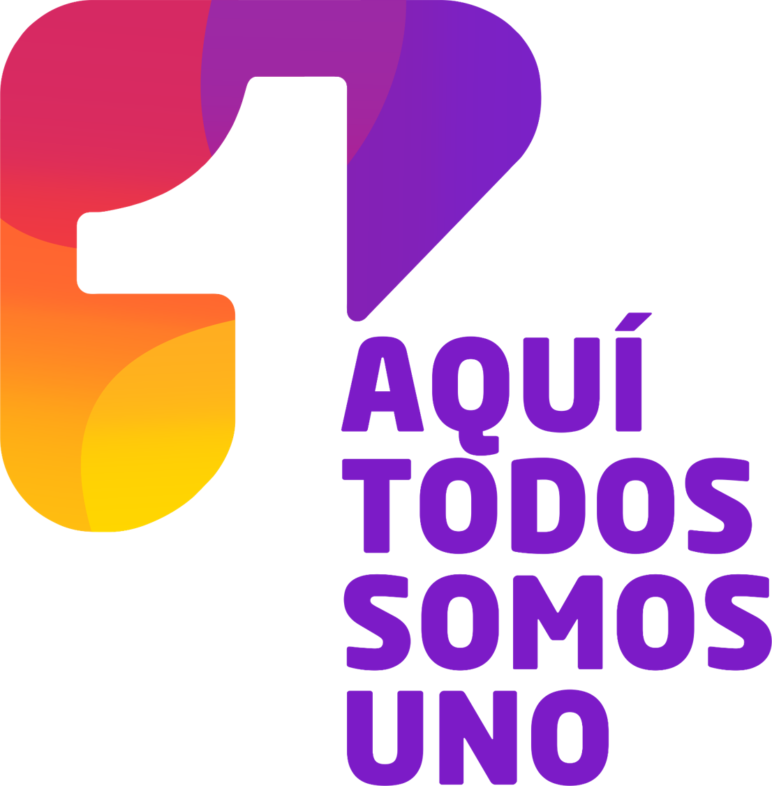 Canal Uno With Slogan Aquí Todos Somos Uno - Canal Uno Colombia (1106x1125)